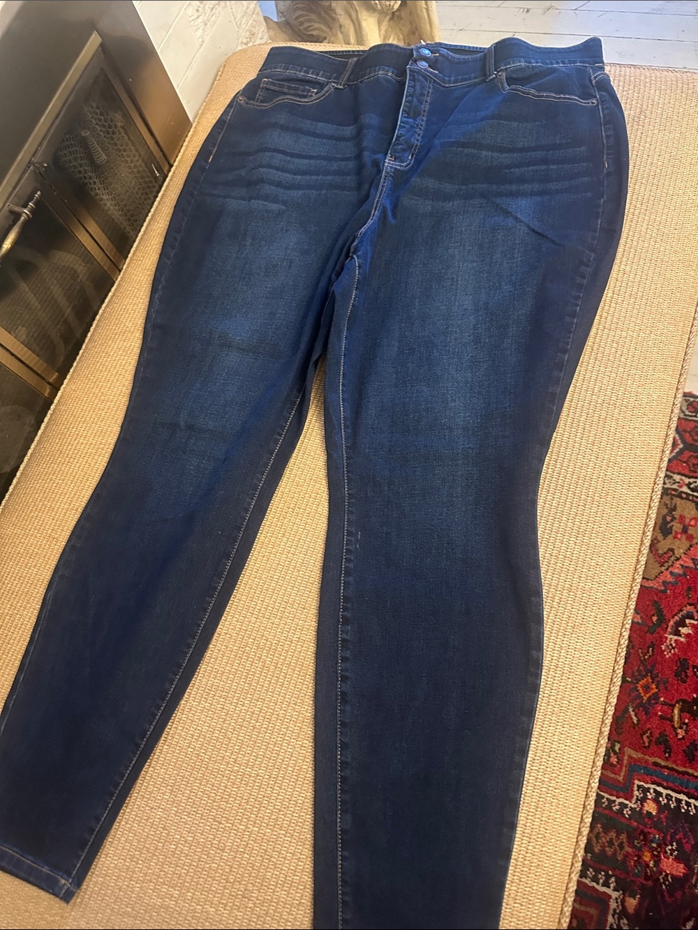 💜#72 BNWT FASHION TO FIGURE Dark Blue Women's Stretch Skinny Jeans